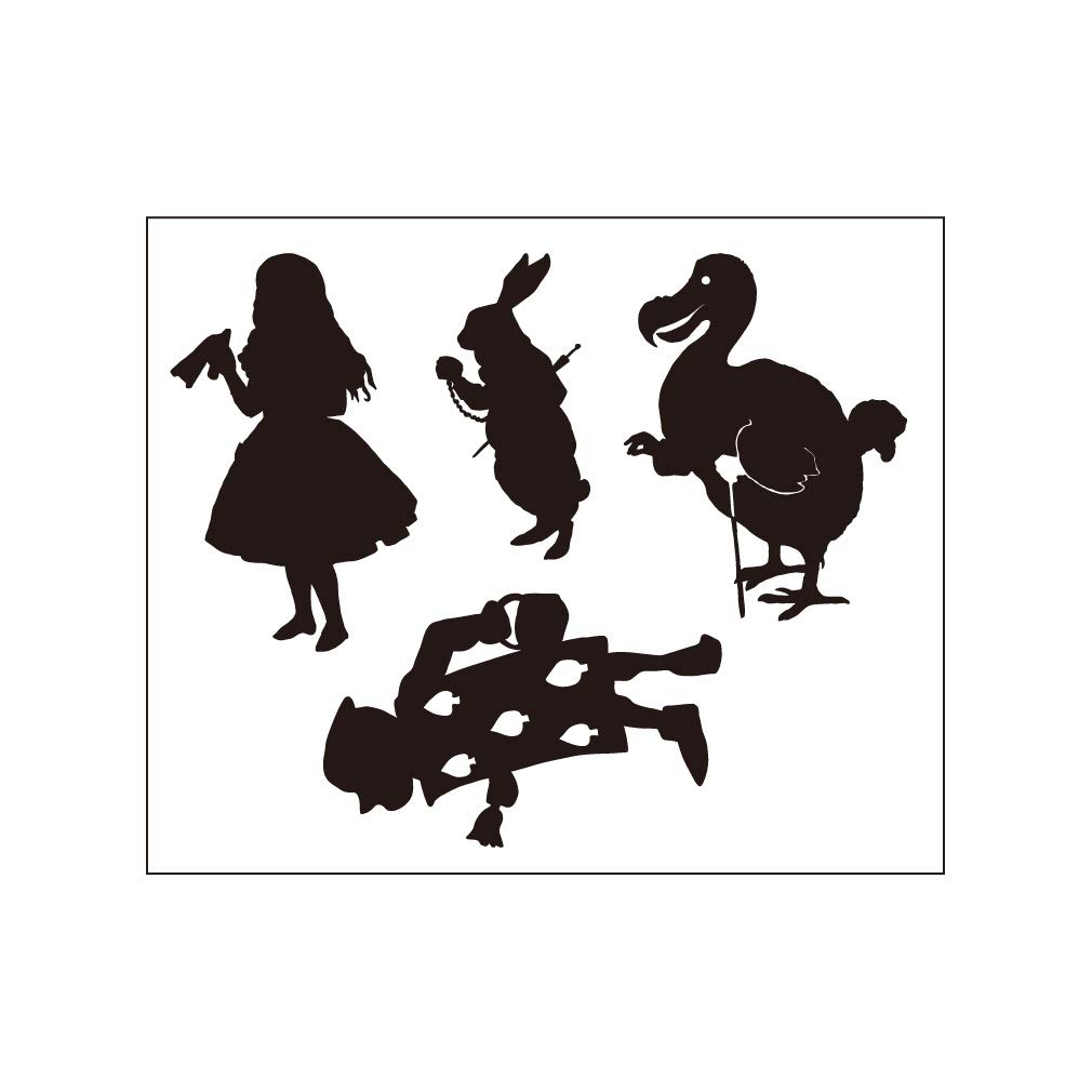 Amazon.co.jp: puikko ステッカー 「不思議の国のアリス」1 (黒