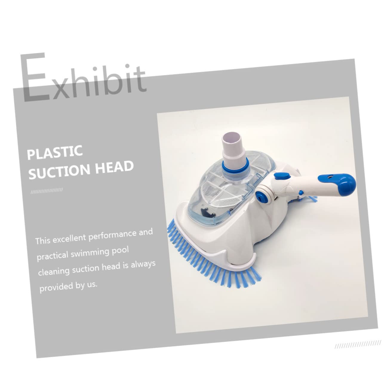 KONTONTY Pool Vacuum Brush Head Pool Cleaning Tool Pool Cleaning Supply Swimming Pool Cleaning Equipment Pool Vacuum Head Suckers Pool Cleaner Head Spa Plastic