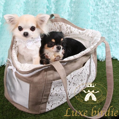 Amazon.co.jp: 犬 猫のキャリーバッグ Luxe birdie Luxeシャンブル