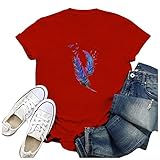 Vintage Sommer Oberteile Damen Oversized Tshirt Sonne und Mond Motiv Sportshirt Kurzarm Sport Oberteile Vintage Sweatshirt Rundhals Oberteile Teenager Mädchen Best Friends Top Lang