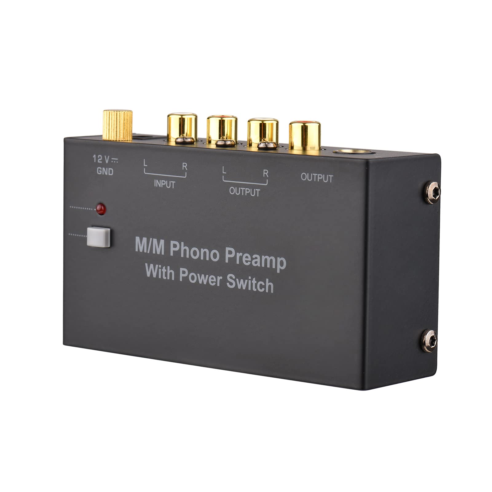 Chusui Pré-amplificador Phono M/M com interruptor de alimentação Pré-amplificador Phono