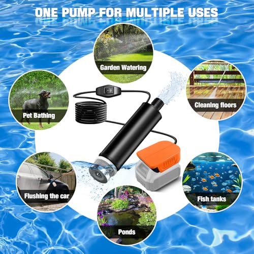 Pompe de transfert d'eau portable 100W vide cave et flaque pour bateau et diesel