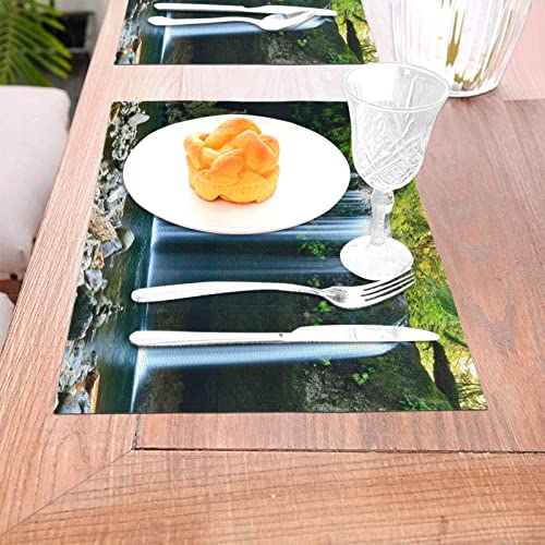 Tapis de table cascade lavable fini les taches de chaleur cuisine
