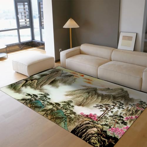Tapis antidérapant grand format lavable pour sécuriser le salon et simplifier l'entretien