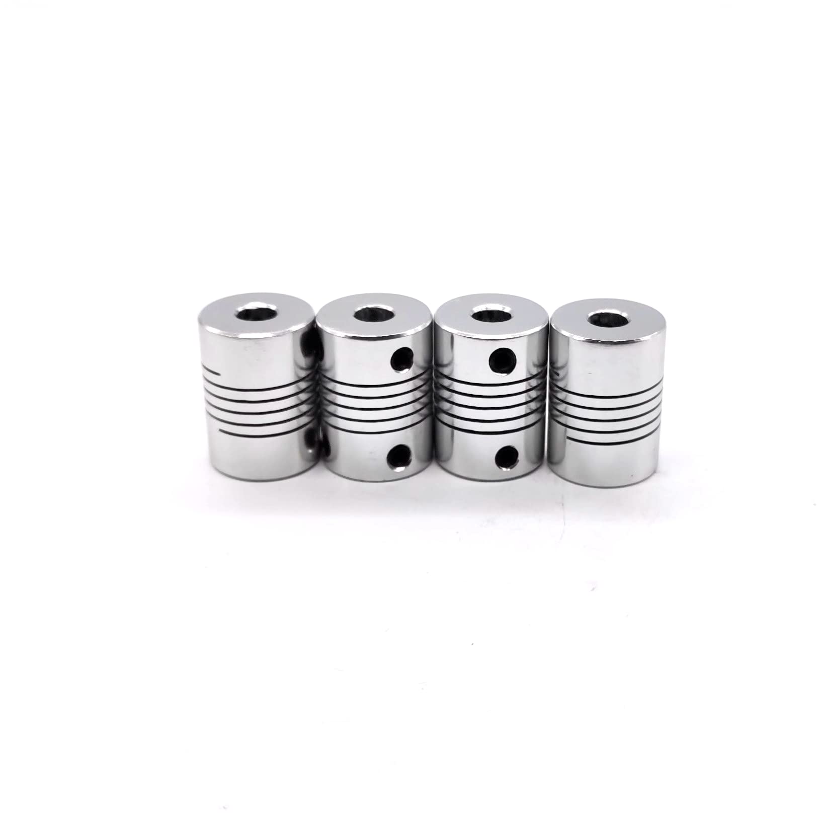 2-Pack Flexible Spring Steel Couplings  D16 L35 With 6x6mm Holes For Vibration  Isolation & Misalignment Flexible Spring Coupling