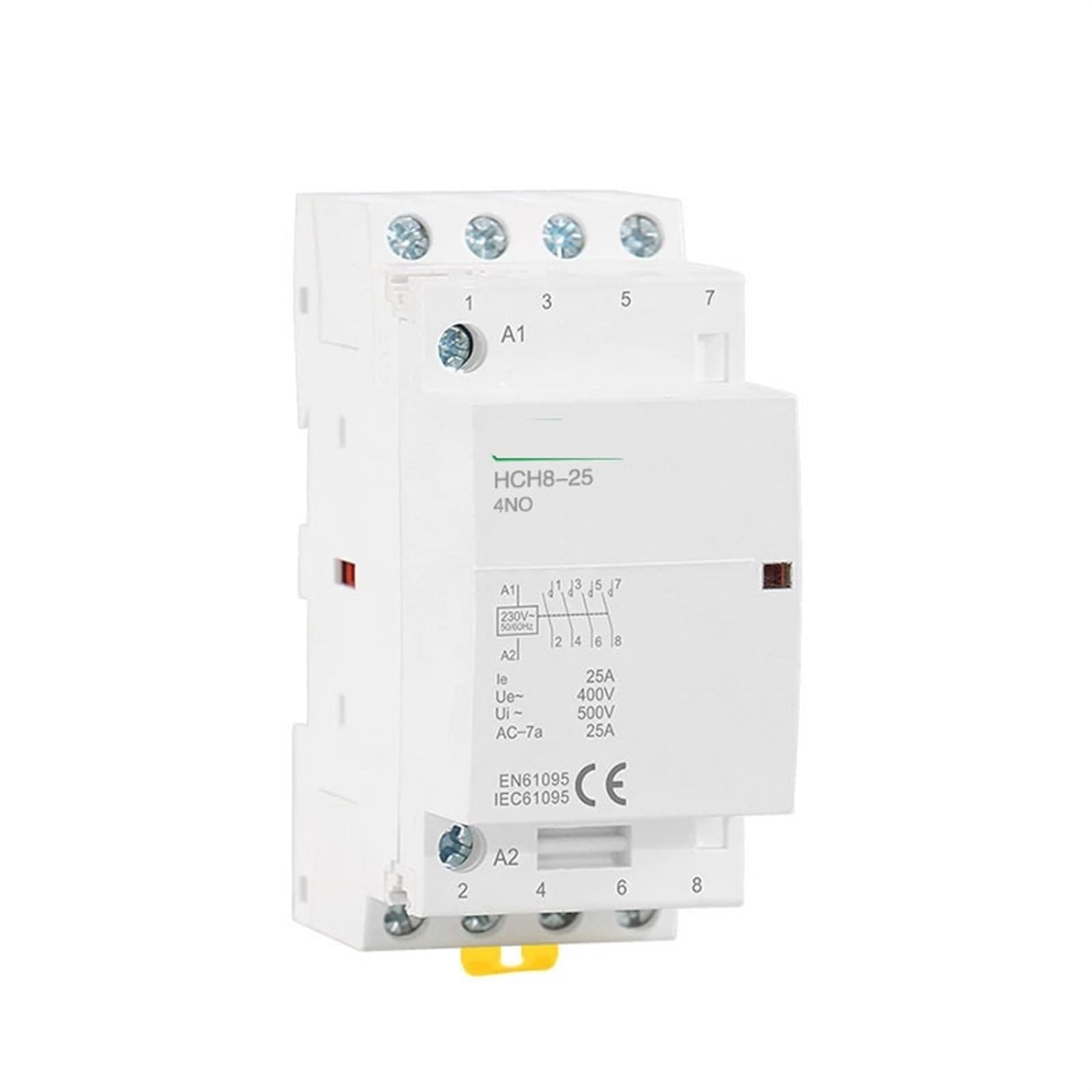 Contactor modular HCH8-25 4P 16A 20A 25A 4NO 4NC o 2NO2NC 110V Contactor doméstico automático 1 pieza(4P 25A 2NO2NC AC230V)