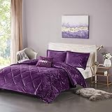 Intelligent Design Felicia Luxe Comforter Velvet Lush Double Sided Diamond Quilting Modern All...