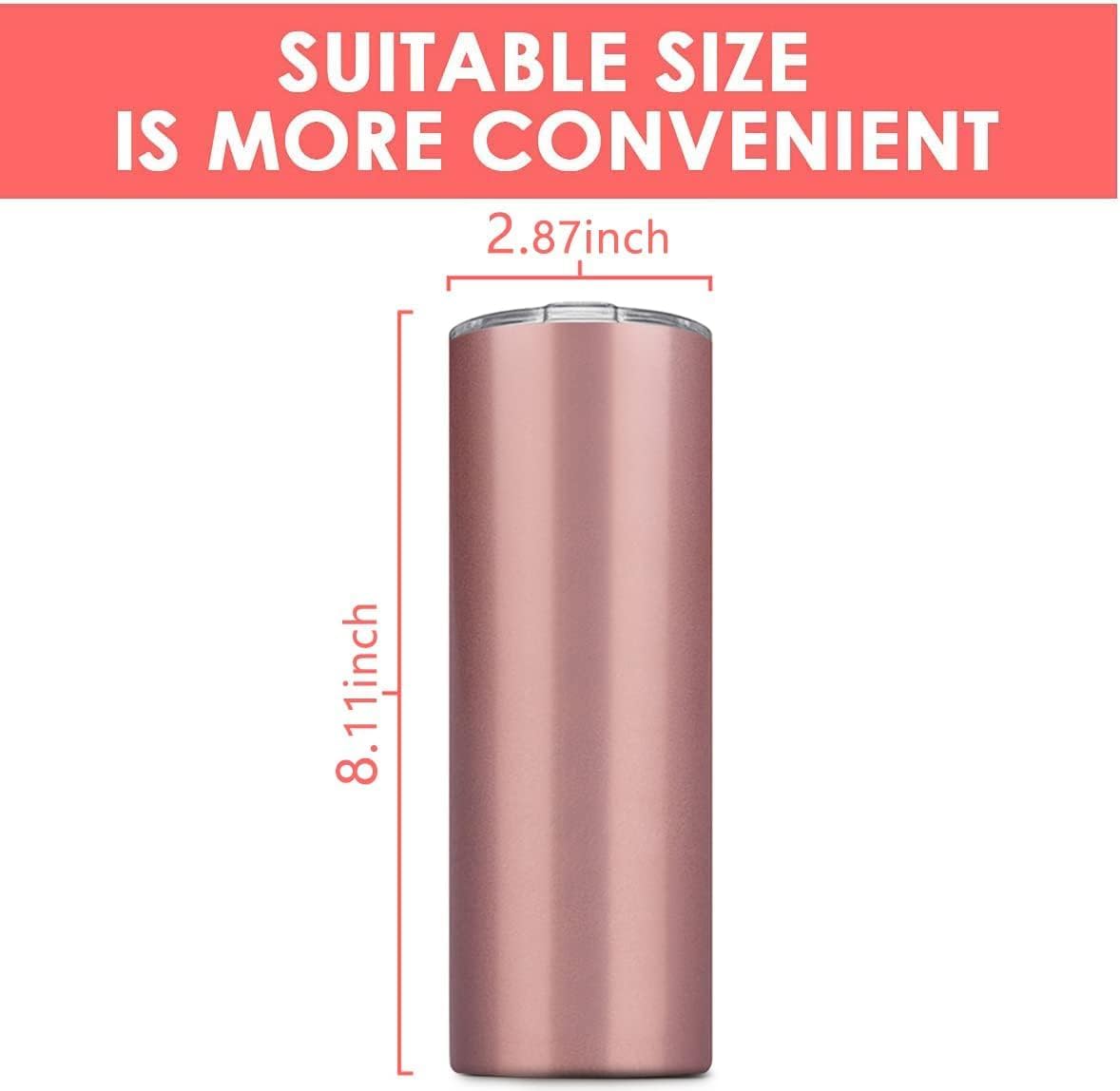 Deitybless 25-Pack 20oz Stainless Steel Travel Tumbler White