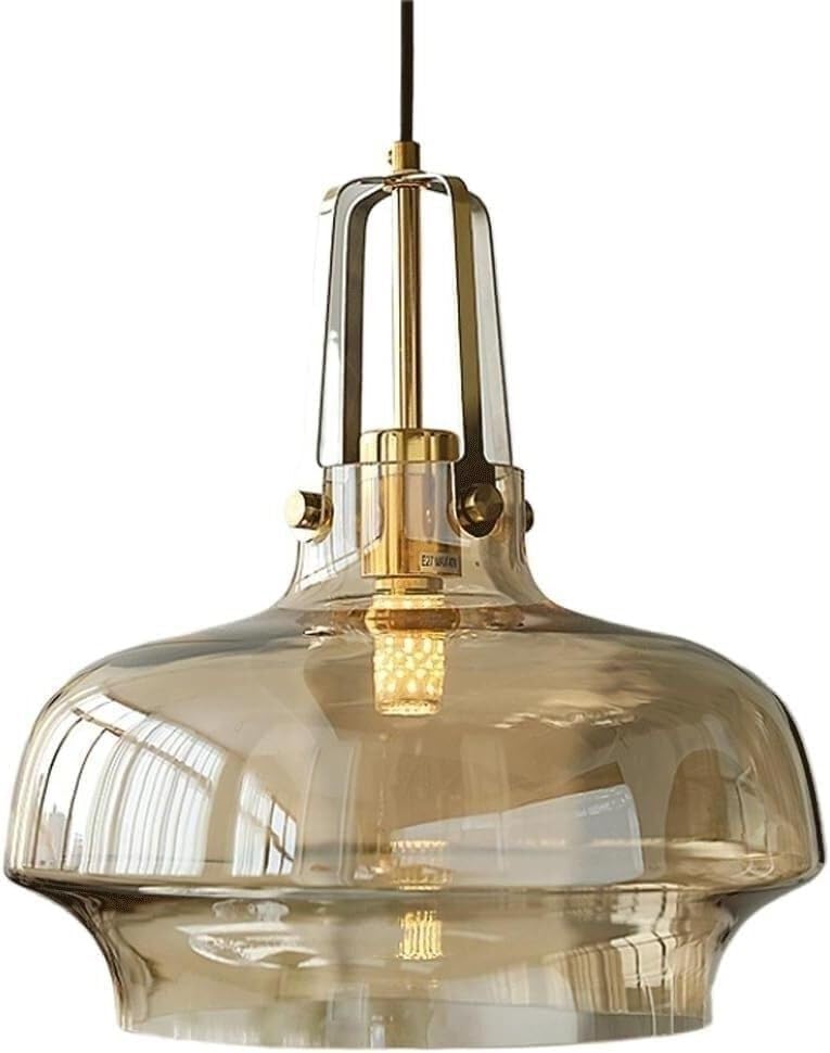 Lustre suspension vintage verre métal luminaire de plafond pour couloir cuisine