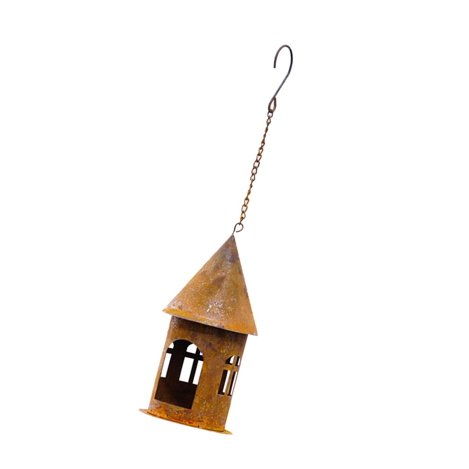 YROHGKPN Multifunction Castles Shape Display and Garden Statue Weather Resistant Iron Craftsmanship Weather Resistant Patios Castles