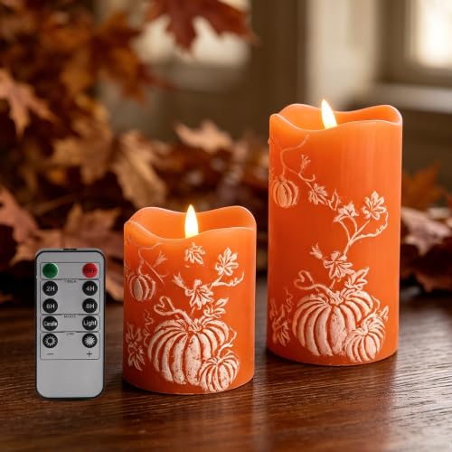 Calabazas de cera LED plateadas perfectas para iluminar cenas de otoño