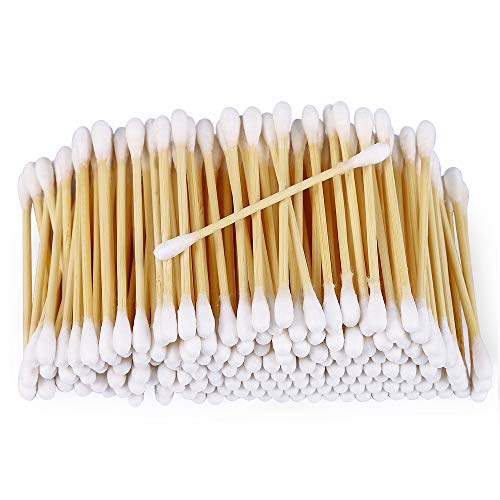 Bastoncillos de algodón de bambú, 1000 unidades (10 x 100 paquetes), 100% biodegradables, veganos y sostenibles