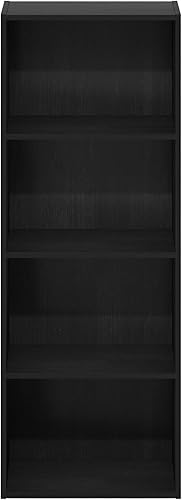 Miniatura 4 de Furinno Luder - Estantería para libros, 4 niveles, madera negra