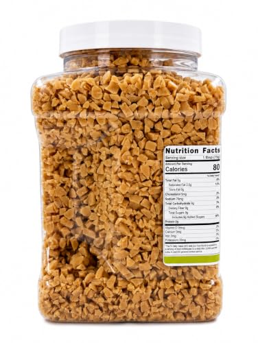 Image of Toffee Bits Coarse Grind 2 lb | Buttery Almond Toffee Topping | Cookies, Brownies, Cakes, Ice Cream & Desserts | Resealable Container | Dasher's Spice & Beans