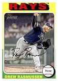 2024 Topps Heritage #340 Drew Rasmussen Tampa Bay Rays Baseball Card - SportsCard SuperStore