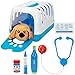 Colorbaby Maletín veterinarios juguete, Set veterinario juguete, Perro de peluche, con accesorios, Cuidado de mascotas, Centro veterinario, + 3 años, COLORBABY (46647), Multicolor