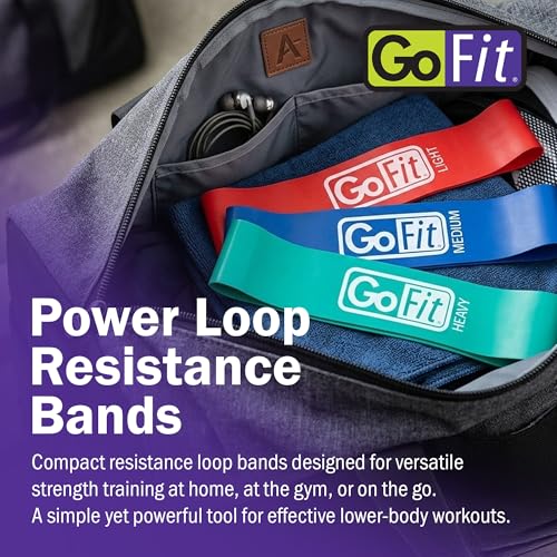 Image of GoFit Power Loop Resistance Bands - Training Pack,Multicolored,OS,Petra