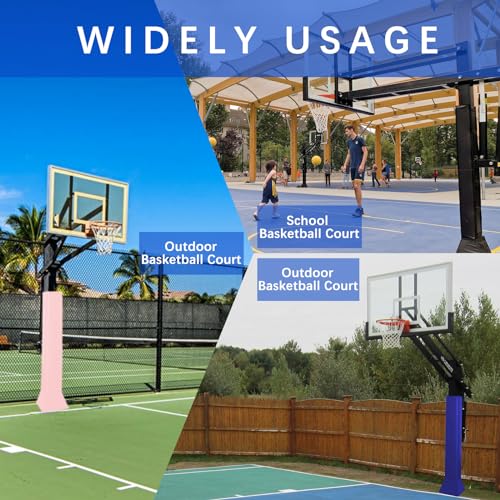 VANCL Base Padding Wrap Around Outdoor Waterproof Basketball Base Pad Durable UV-Resistant Base Pads for Protection Black(Fit 5''x5'' Base)…