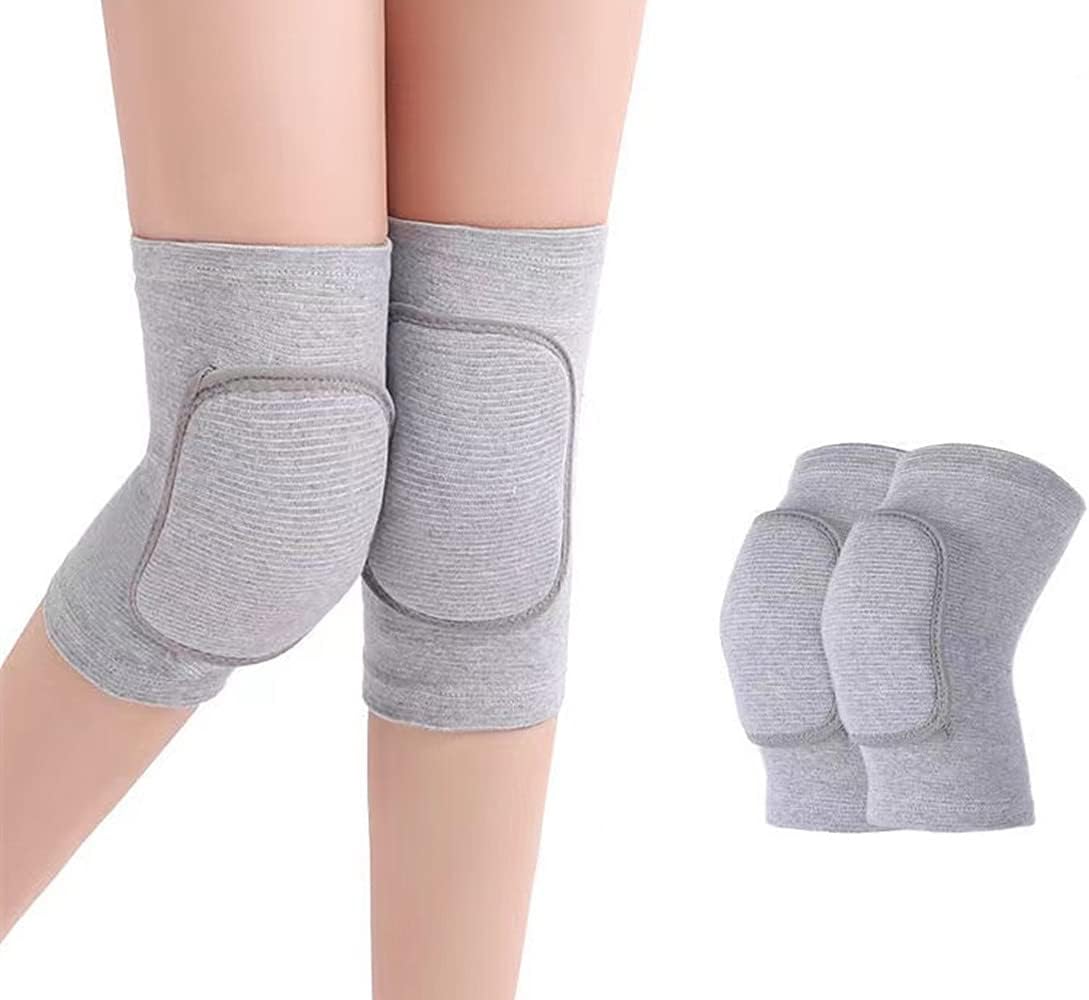 Generic MINILUJIA Children's Kids Knee PadTight Non-Falling Sponge Sleeves Breathable Flexible Elastic Support Protector Cover 2PCS/Pair (s, Grey)