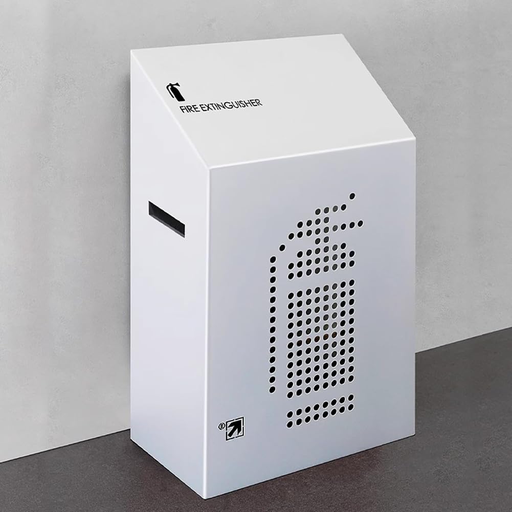 Armoire d'extincteur sur pied en métal blanc prêt à l'emploi pour local