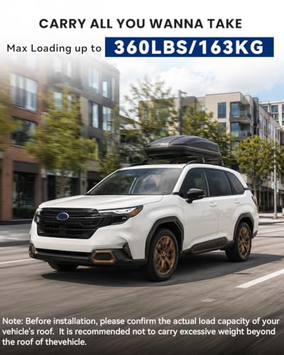 Image of 360Lbs Roof Rack Cross Bars Compatible with Subaru Forester Sport /Touring Hybrid 2025 2026, Heavy Duty Aluminum Roof Rails Crossbars Rooftop Luggage Racks Cargo Carrier