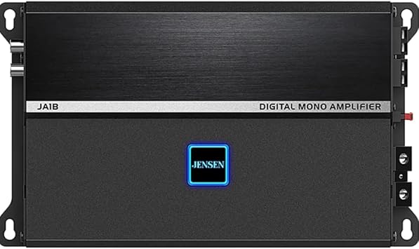 Jensen JA1B 290W RMS Monoblock Class-D Car Audio Compact Amplifier with DSP