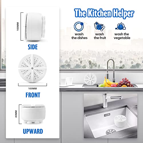 Portable Washing Machine,Usb Powered Mini Turbo Washing Machine And Dishwasher, Suitable For Travel,Business Trip,Home,Fruit Cleaning And Dish Washing #TOP2