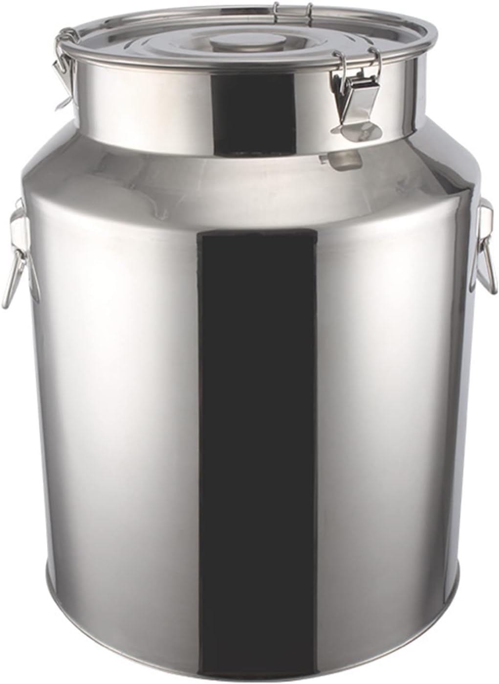 Milk Can Jug Ice Bucket, 201 Stainless Steel Milk Transport Can Wine Pail Bottle Oil Barrel Tea Canister Heavy Duty with Airtight Lid