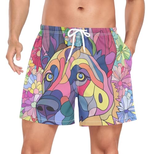 Bañador ligero de secado rápido para hombre con estampado original de pastor alemán
