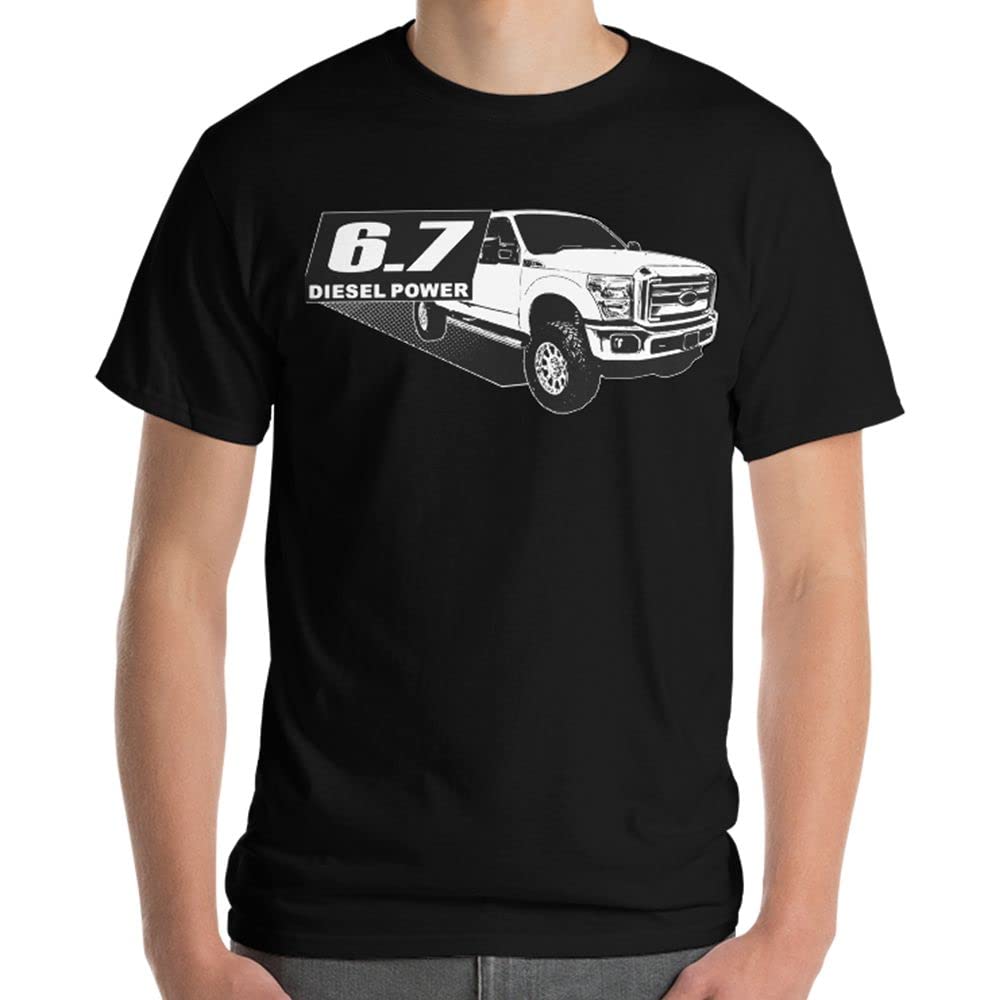 Aggressive Thread Powerstroke Truck 6.7 Power Stroke T-Shirt Black