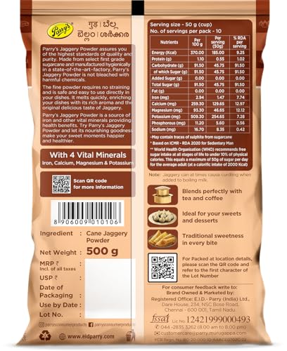 Image of Parry's Jaggery Powder, 500 g (Pack of 2)