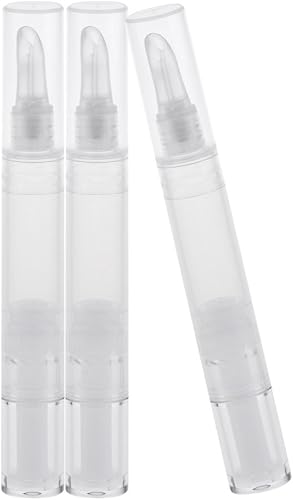 Miniatura 4 de Lápiz de brillo de labios de maquillaje transparente, tubo de lápiz corrector vacío con cabezal de silicona, aplicadores de envases de aceite de