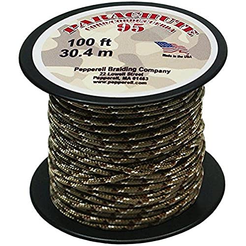 Pepperell Parachute Cord 1.9Mmx100', Desert Camo #TOP27