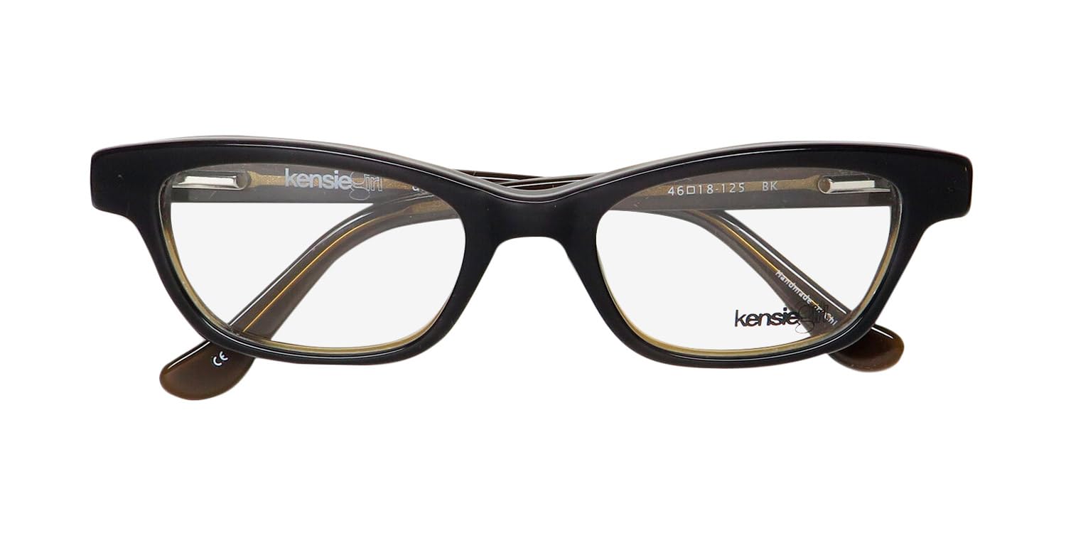 kensie Dancing For Kids Girls Unique Color Pattern Modern Eyeglass Frame/Occhiali [46-18-125, nero], nero, 46-18-125