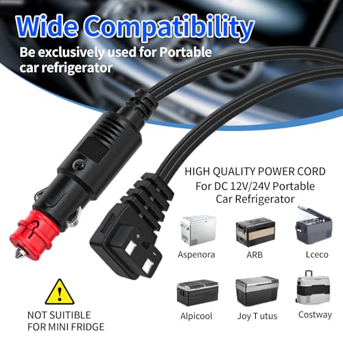 Image of 19.6 Ft (6M) DC Power Cord Cable 12V /24V for Car Refrigerator Fridge Compatible with Bougerv,Dometic,ICECO, Alpicool,Aaobosi,Euhomy 12v /24V Automotive Interior Coolers & Refrigerators (19.7 Ft)