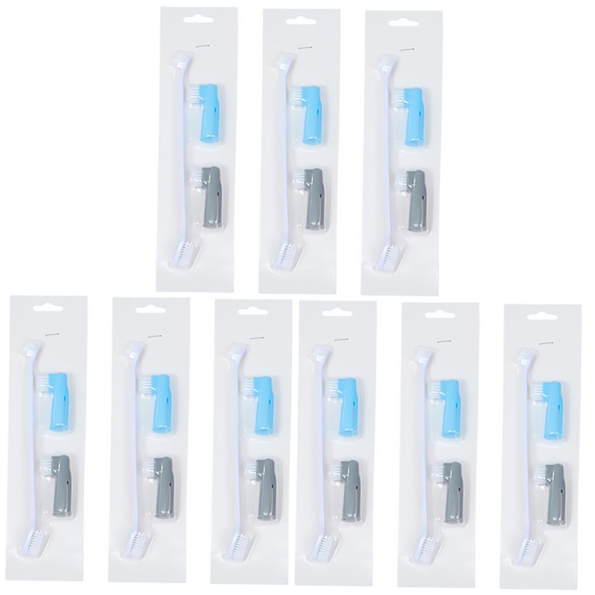 FOMIYES Kit Da 3 Set Di Spazzolino Da Denti Per Cani E Gatti Spazzola Per Dita Delicata Per Animali Domestici 3 Pezzi*3