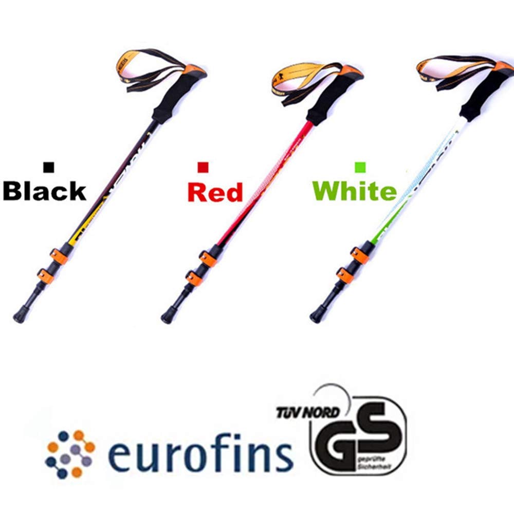 GSP Walking Poles 3 Sezioni 2 pz/Lotto Speed ​​Lock in Fibra di Carbonio Materiale Bastone da Passeggio Nordico Bastoncini da Trekking retrattili Canna con bag135cm Outdoor Lunghezza Regolabile