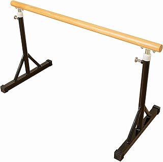 Barra de Ballet portátil, Barra de Ballet Ajustable, Barra de Ballet Independiente para el hogar, para niños y Adultos, Entrenamiento de Ballet y Fitness, Blanco (200 cm), Negro (1
