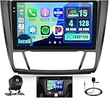 4+128G Android Autoradio sans Fil Carplay pour BMW 1 Series E81 E82 E87 E88 2008-2012, 9 Pouces Incell écran Tactile pour Voiture avec Bluetooth 5.0/GPS/FM/RDS/EQ/Caméra de Recul