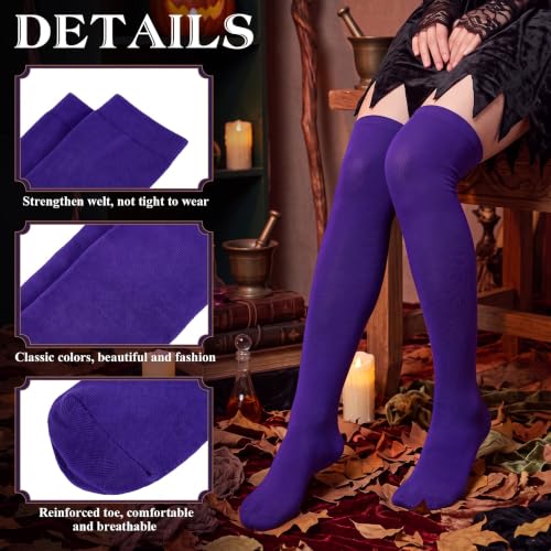 Image of Geyoga Arm Warmers Leg Warmers Striped Thigh High Socks Fingerless Gloves Stockings Christmas Halloween