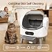 Selbstreinigende Katzentoilette, oben offen, Geruchskontrolle, automatische Katzentoilette, große Kapazität mit App-Steuerung und Sicherheitssensor, Nekocustos, mit Müllbeutel