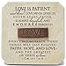 Lighthouse Christian Products Love Title Bar Plaque, 3 3/4 x 3 3/4", Bronze