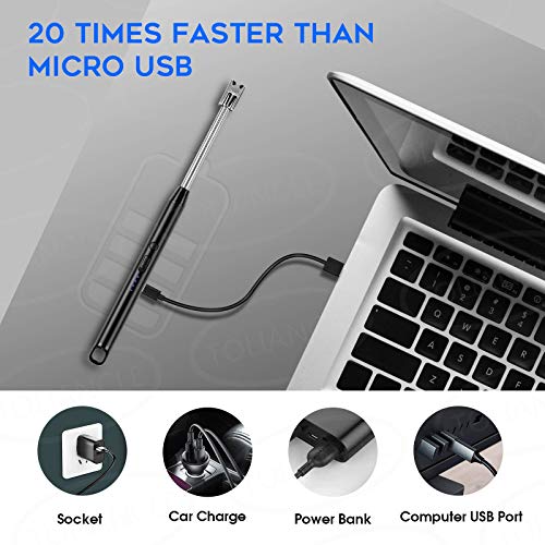 TOLIANCLE Lichtbogen Feuerzeug丨Elektronisch Feuerzeug丨Triple-SICHERHEITS USB Aufladbar丨LED-Display Elektro… – Bild 6