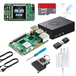 TRASKIT Starter Kit for Raspberry Pi 5 8GB RAM, 64GB SD Card pre-Loaded with 64-bit Pi OS