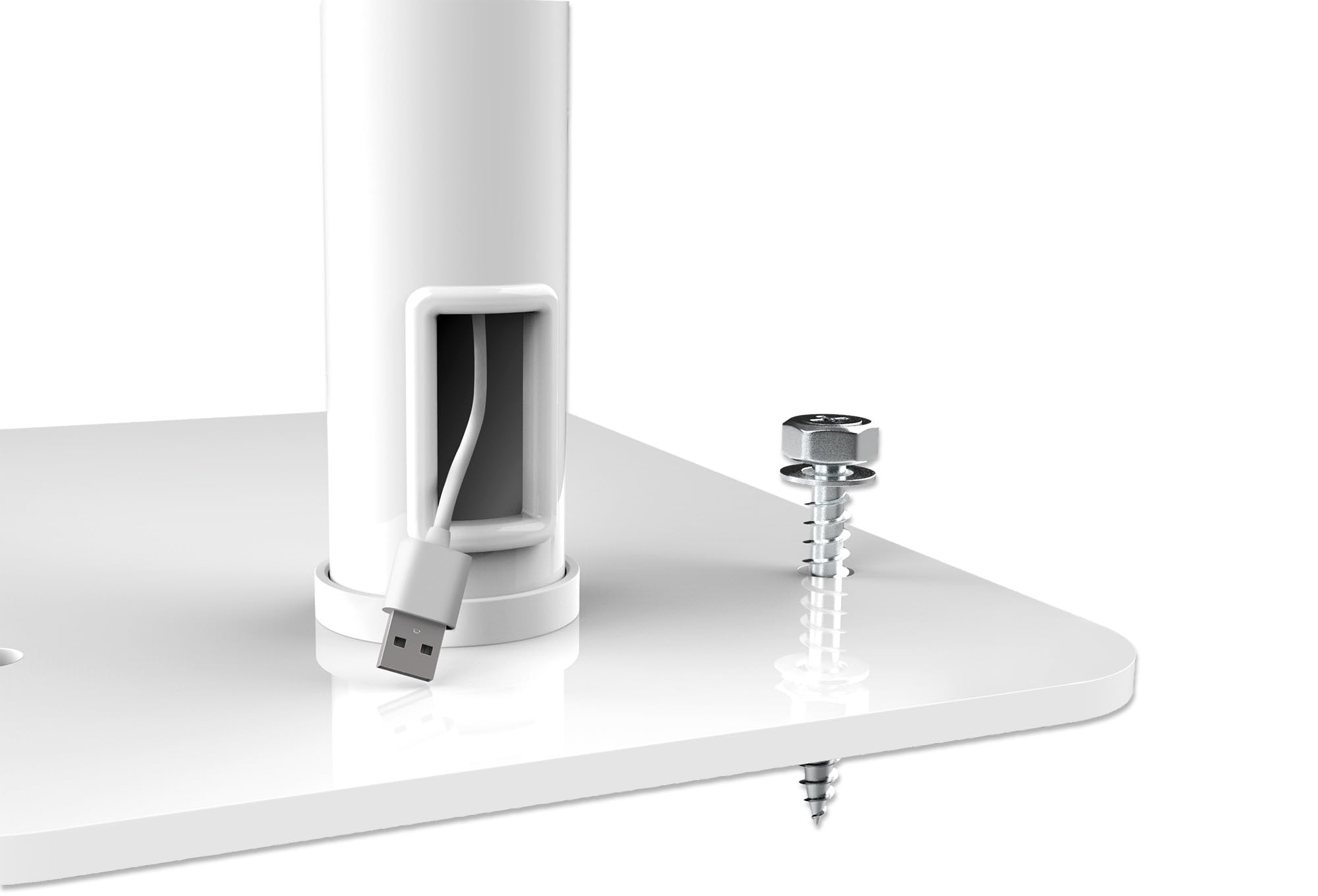 Manhattan Supporto da tavolo antifurto con supporto per tablet e iPad, per tablet da 7,9" a 11", girevole a 360°, inclinabile da 20° a -110°, autoportante, bianco, 406352