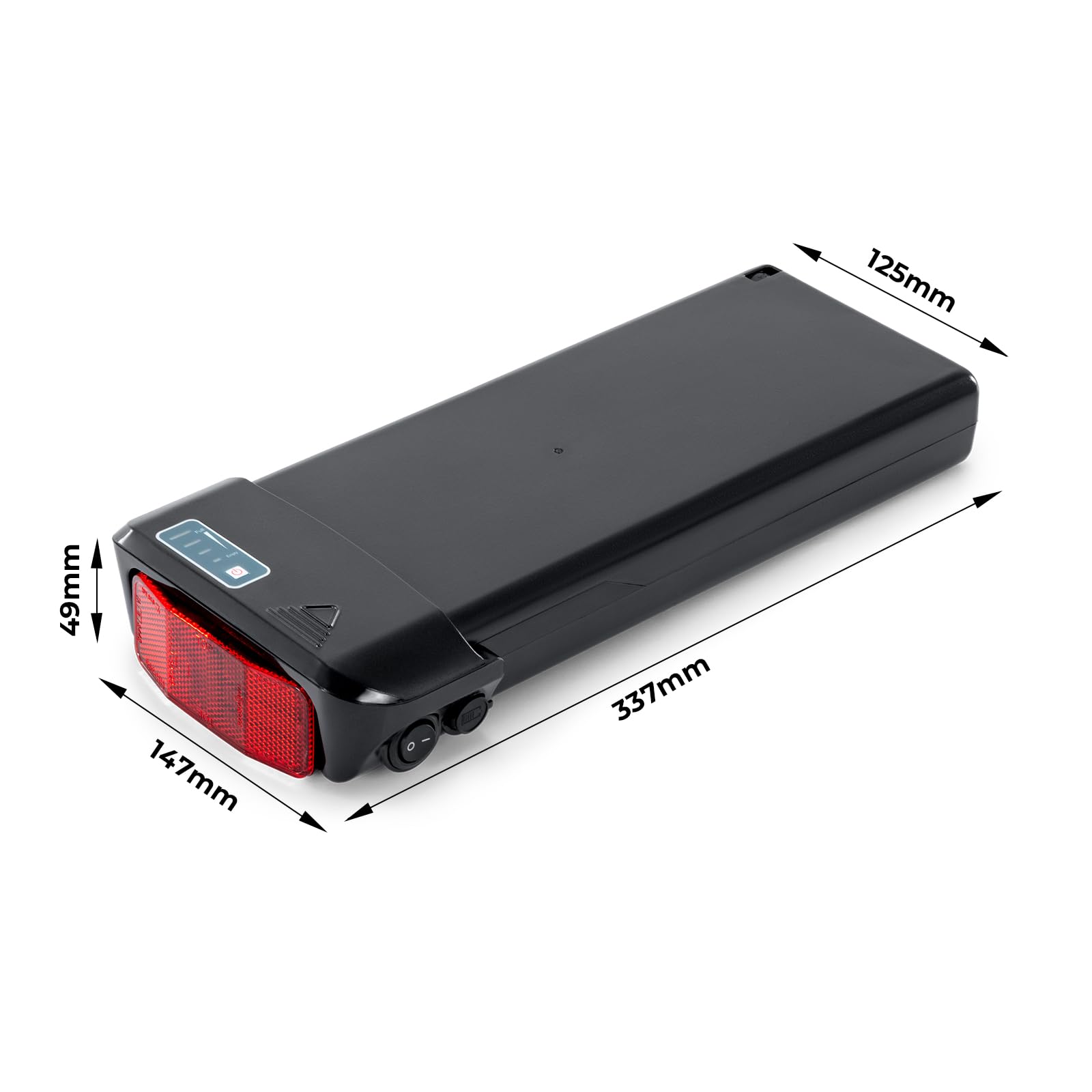 YOSE POWER E-Bike Akku 36V 12.8Ah Gepäckträgerbatterie für 36V 250W / 350W / 500W / 800W Motor Passt auf Zündapp Fongers Telefunken20.EMT.10 Elektrofahrrad