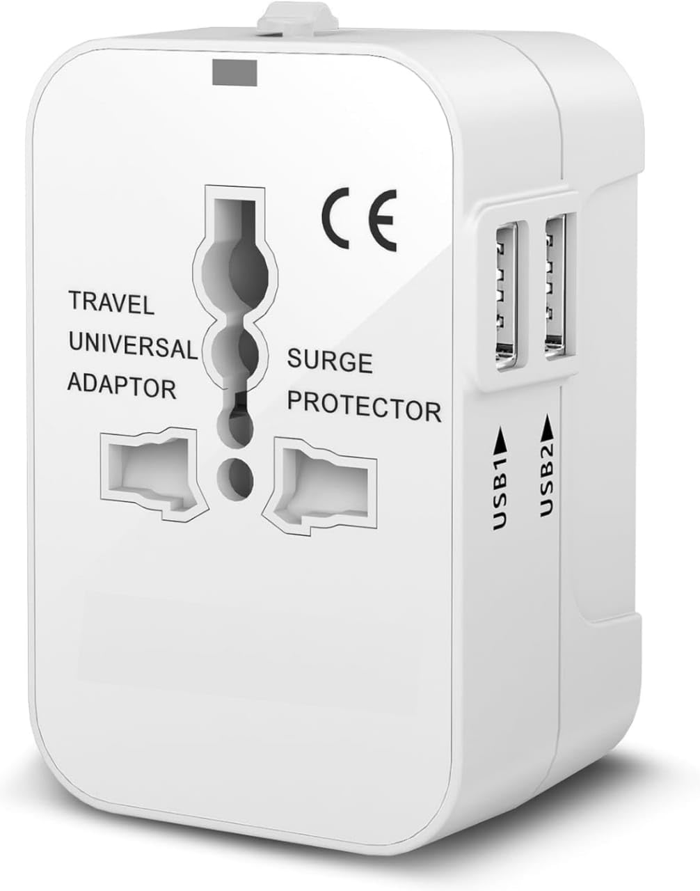 C.HERRY Universal Travel Adapter, International All in One Worldwide Travel Adapter and Wall Charger with USB Ports with Multi Type Power Outlet USB 2.1A,100-250 Voltage Travel Charger