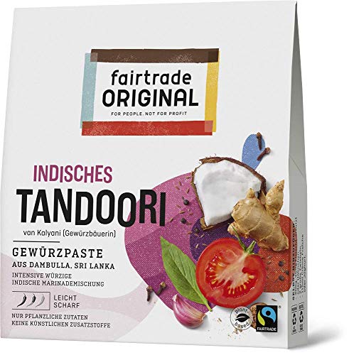 Tandoori Paste von Fairtrade Original | Indische Gewürzpaste | Indisch Tandoori Masala | Curry Paste | für indische Gerichte und Speisen | vegane Kräuterpaste ohne künstliche Zusätze