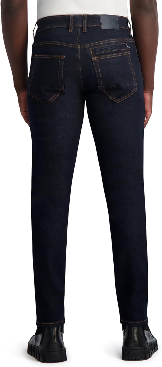 Karl Lagerfeld Men's Leather Pocket Exposed Zipper Pant - Image 3