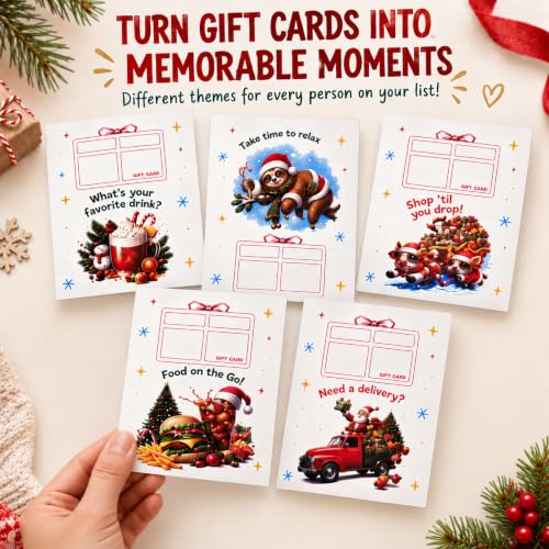 AZHAIBUQI Christmas Gift Card Book, 5x7 Inch Spiral Bound DIY Gift Booklet - Image 4
